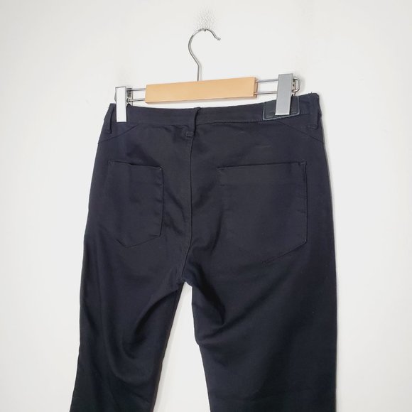 Zara Z1975 Pants Skinny Stretch Modern Minimalist Sleek Deep Black 6 - Picture 6 of 11
